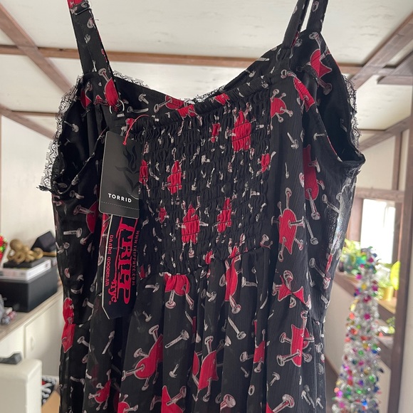 NWT Torrid Tripp Heart Nail Dress Size 0 - Picture 3 of 5